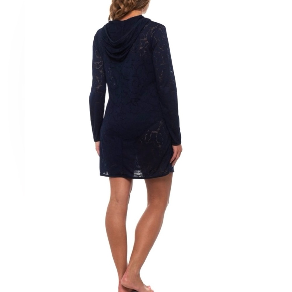 Balance Collection Women's Hooded Long Sleeve Swim Summer Cover-Up Hoodie - Picture 2 of 11